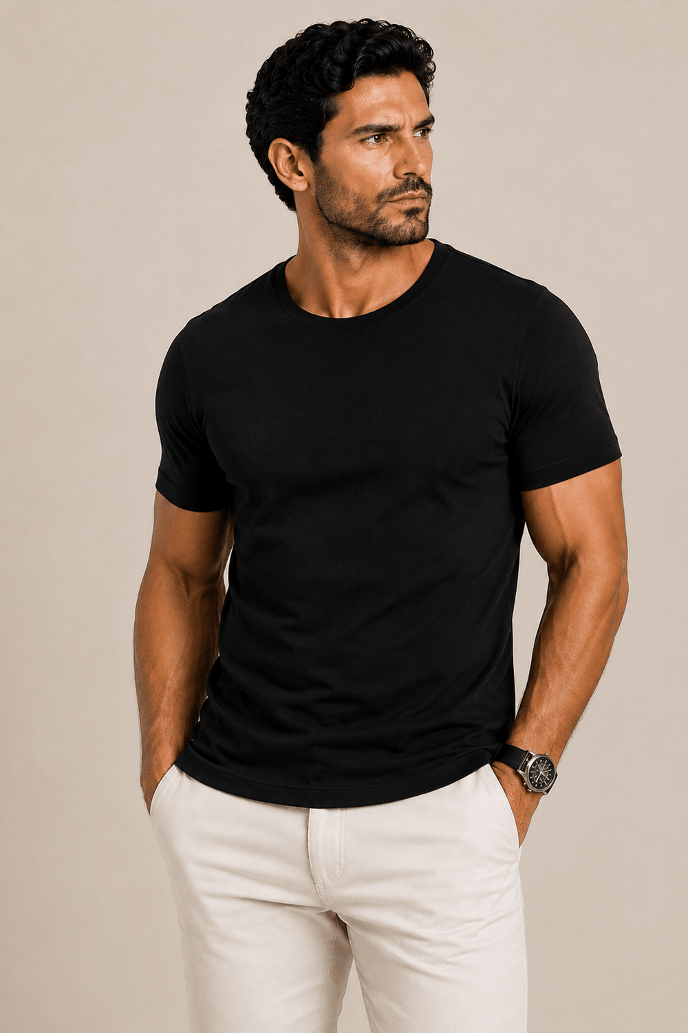Camiseta Dom Henrico Slim Algodão Egípcio - Henri Store