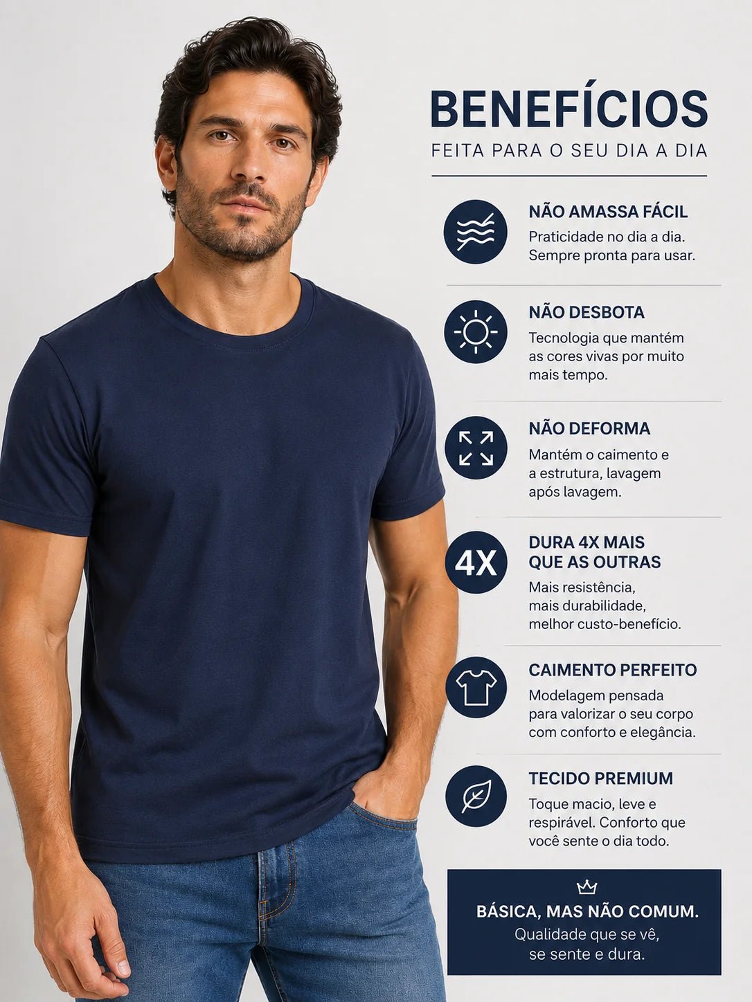 Camiseta Dom Henrico Sorona Básica - Henri Store