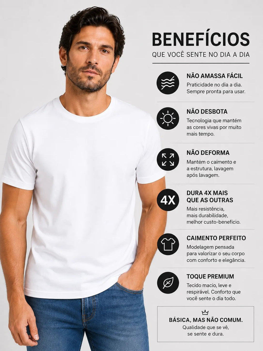Camiseta Dom Henrico Sorona Básica - Henri Store