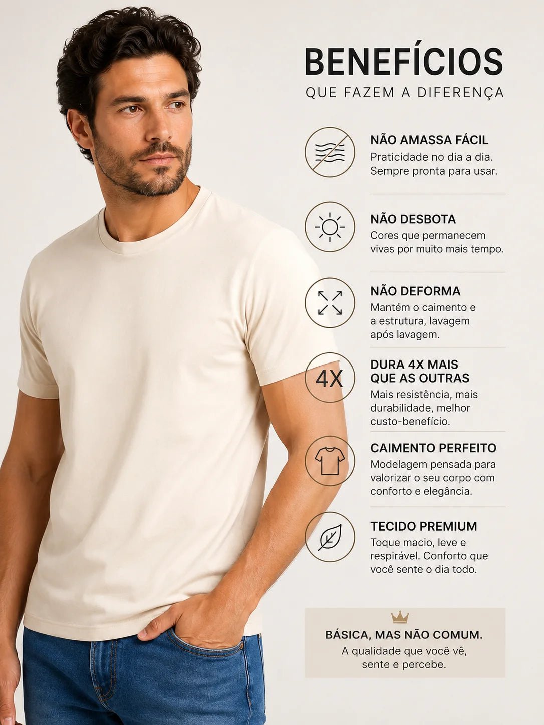 Camiseta Dom Henrico Sorona Básica - Henri Store