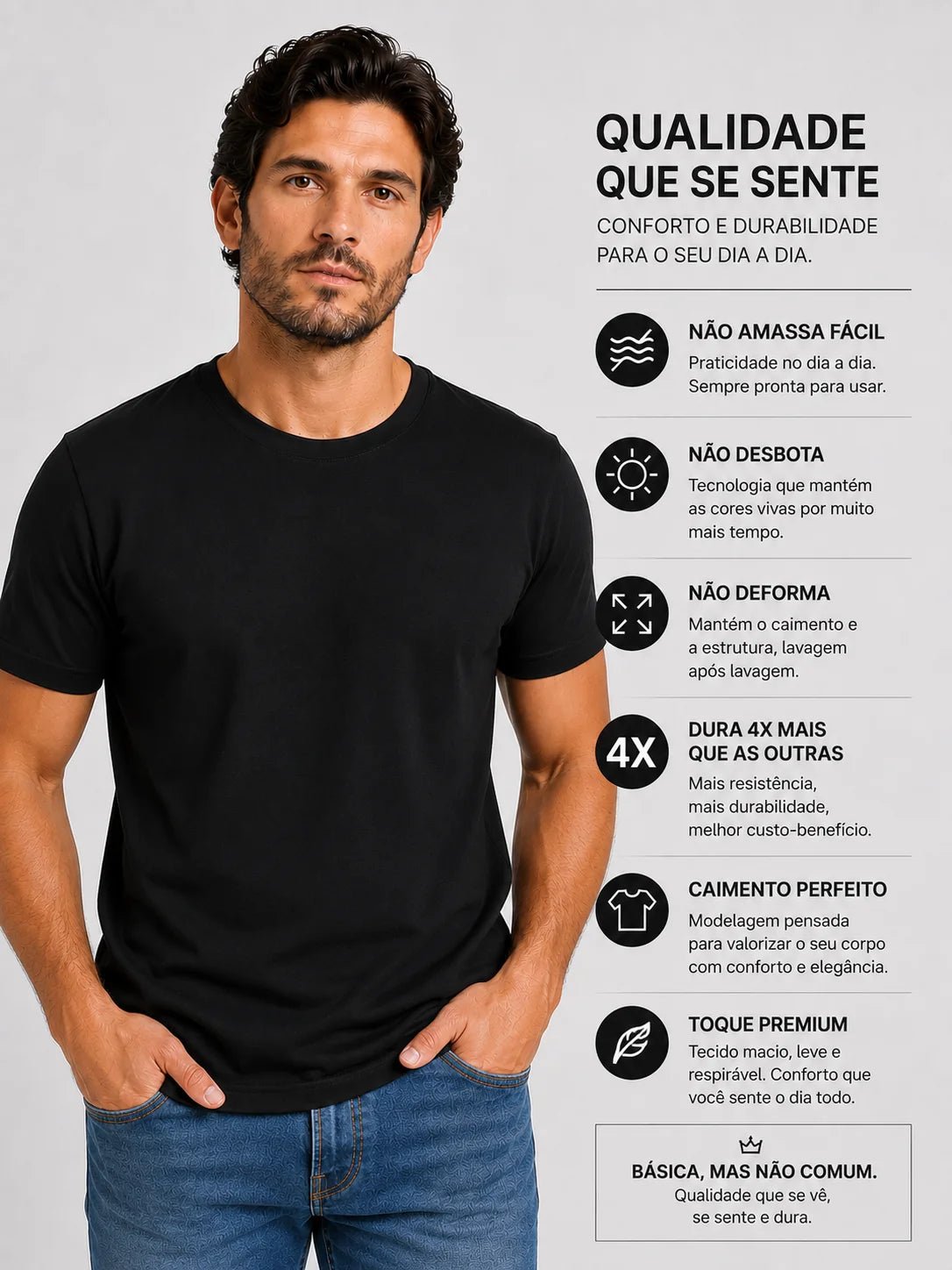 Camiseta Dom Henrico Sorona Básica - Henri Store