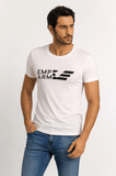 Camiseta Emporio Armani Branco Logo Ea7 Preto - Henri Store