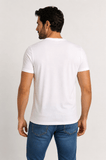 Camiseta Emporio Armani Branco Logo Ea7 Preto - Henri Store
