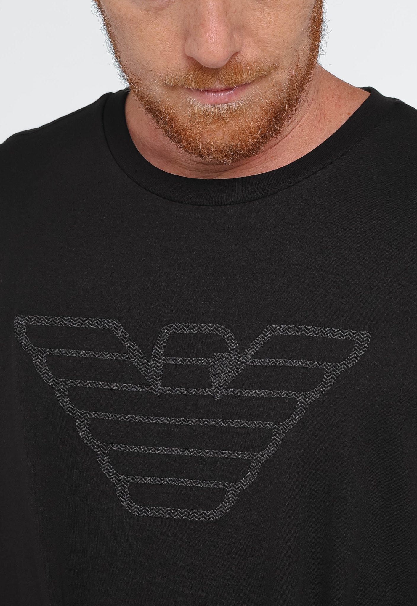Camiseta Emporio Armani Logo Central Preta - Sale - Henri Store