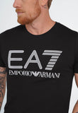 Camiseta Emporio Armani Preto Cotton Logo Ea7 Branco - LIVE - Henri Store
