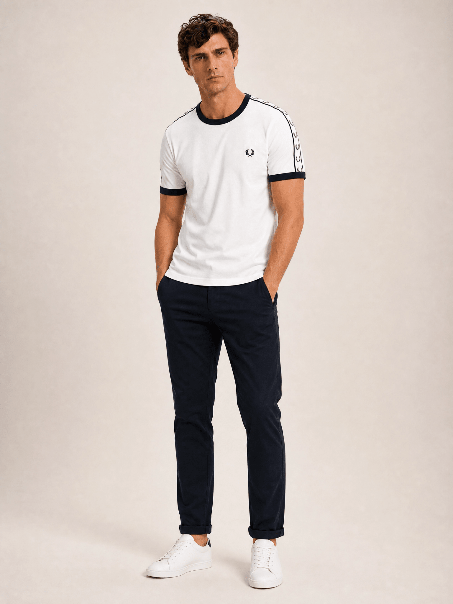 Camiseta Fred Perry Faixa Ombro - Henri Store