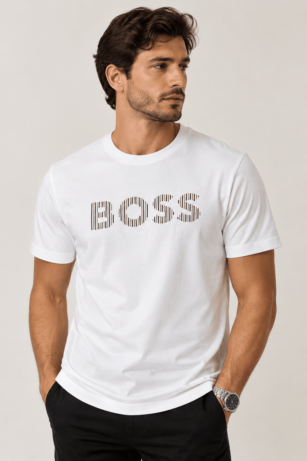 Camiseta Hugo Logo Central Boss - LIVE - Henri Store