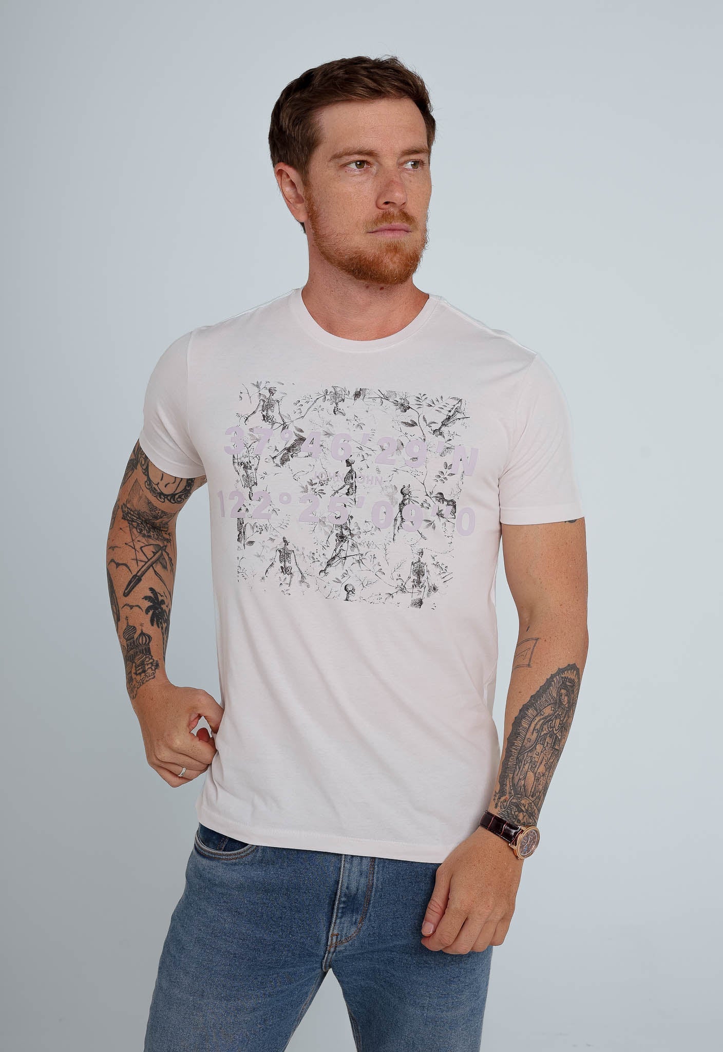 Camiseta John John Delicate Skull Branco - Henri Store