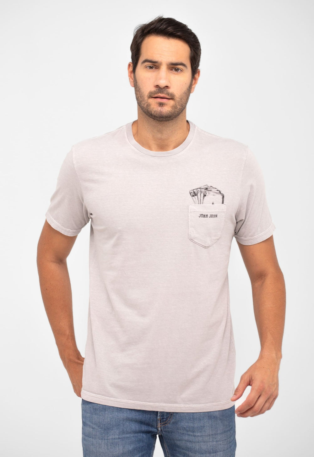 Camiseta John John Regular Fit Stone Cards - Henri Store