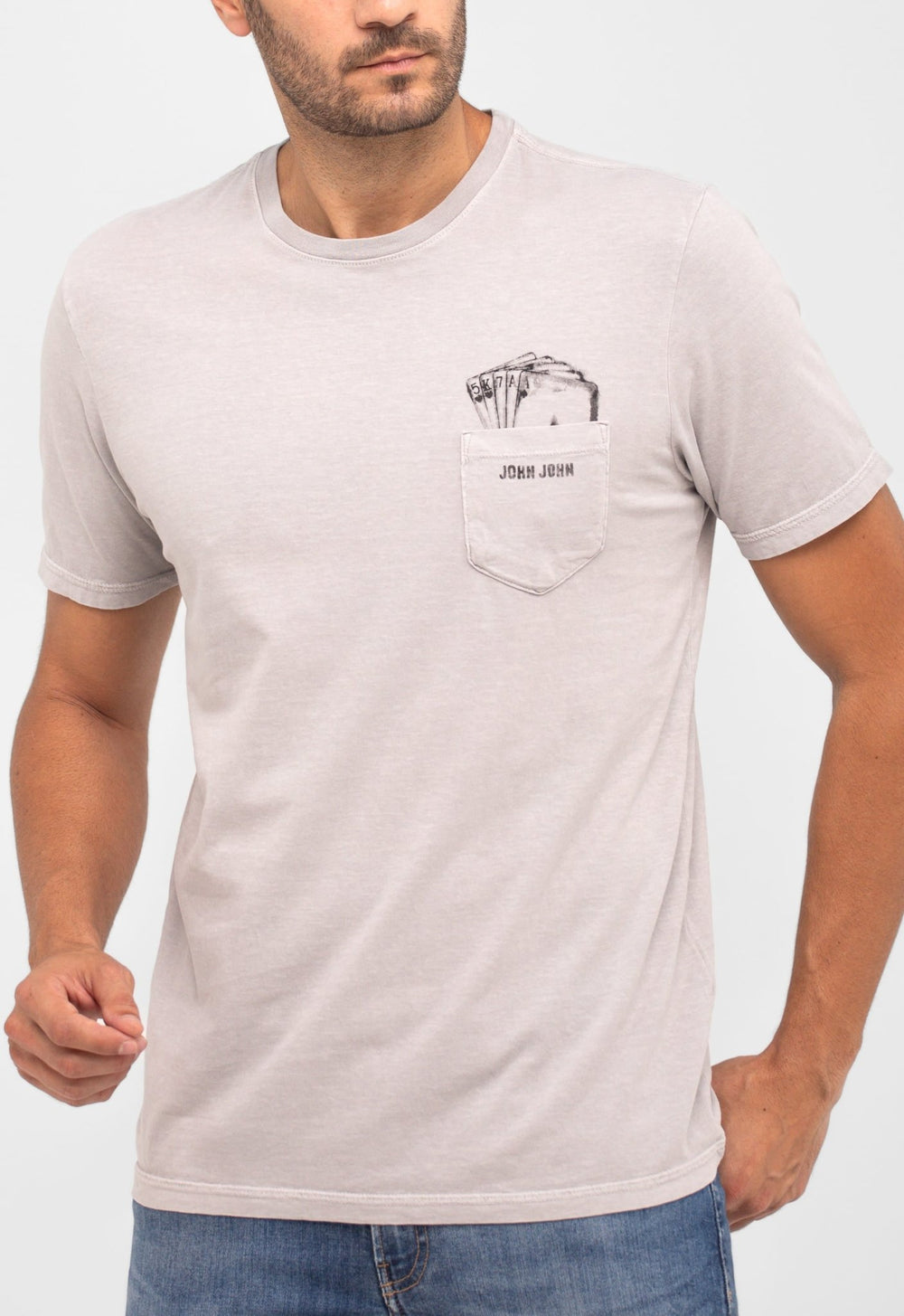 Camiseta John John Regular Fit Stone Cards - Henri Store