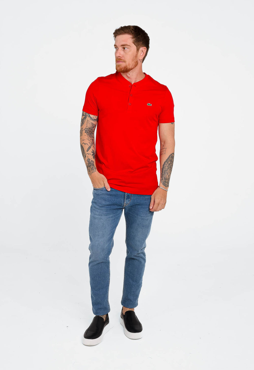 Camiseta Lacoste Henley - Live - Henri Store