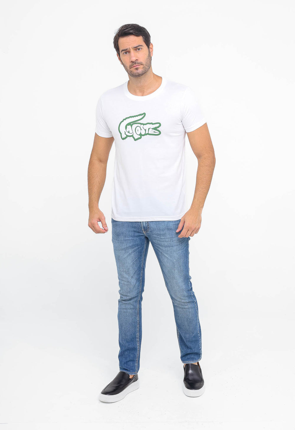 Camiseta Lacoste Logo Central Alto Relevo - Henri Store