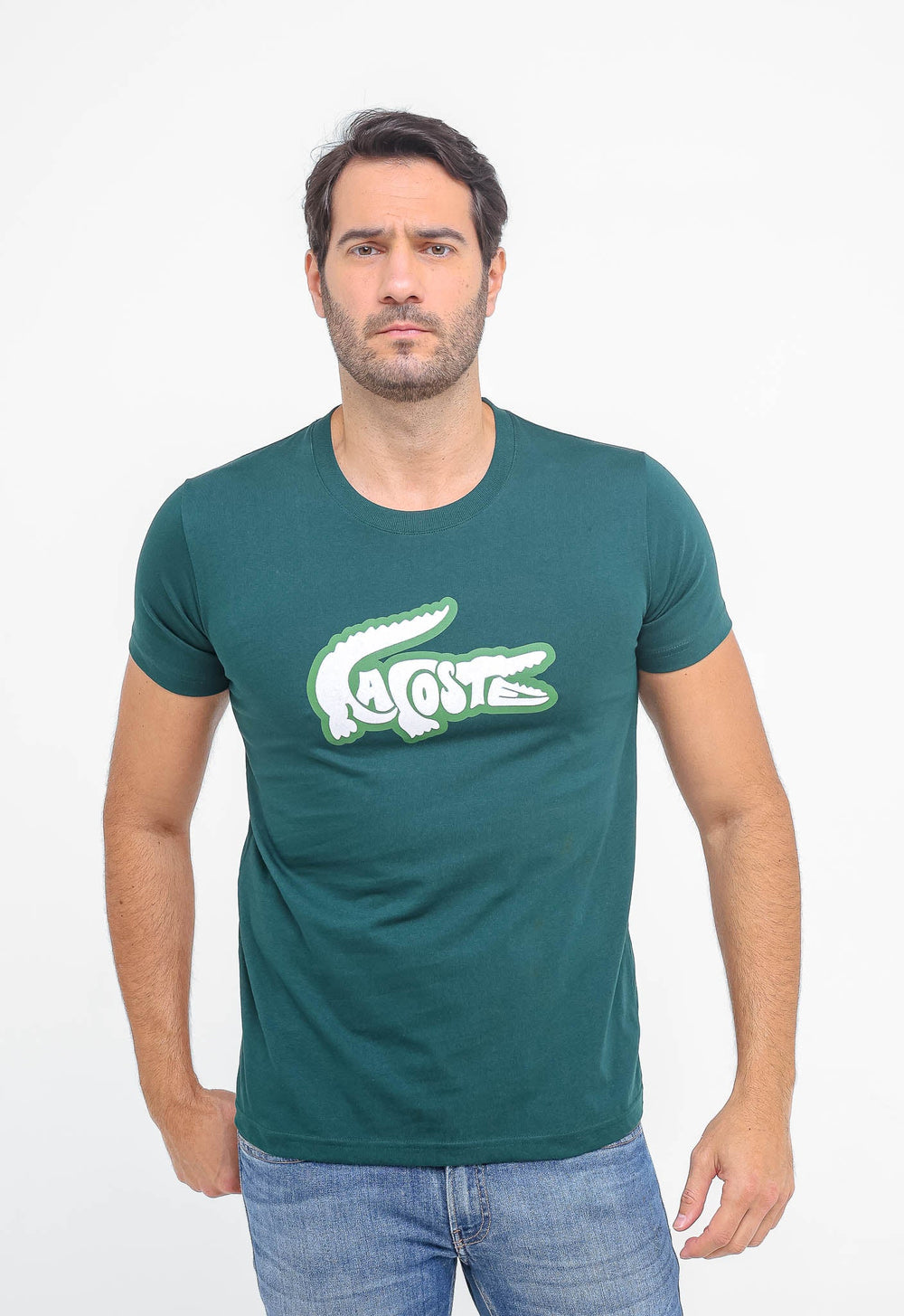 Camiseta Lacoste Logo Central Alto Relevo - Henri Store