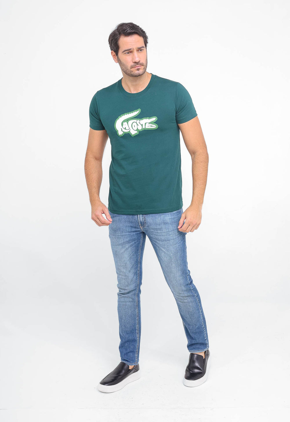 Camiseta Lacoste Logo Central Alto Relevo - Henri Store