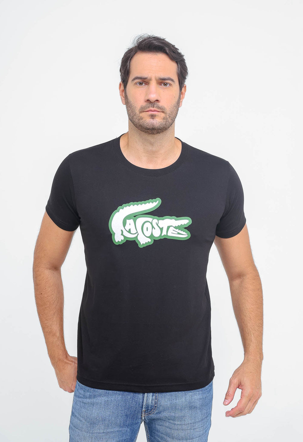 Camiseta Lacoste Logo Central Alto Relevo - Henri Store