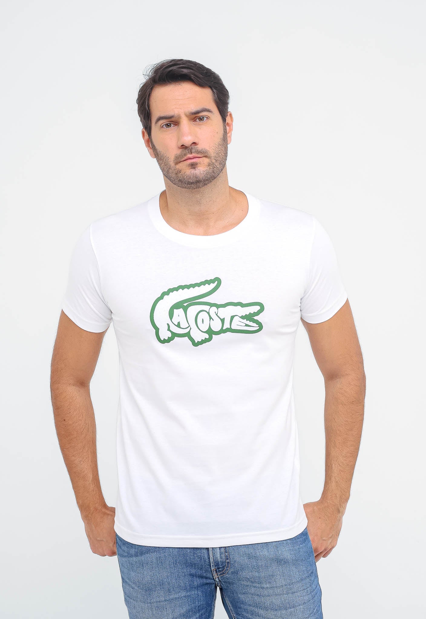 Camiseta Lacoste Logo Central Alto Relevo - Henri Store