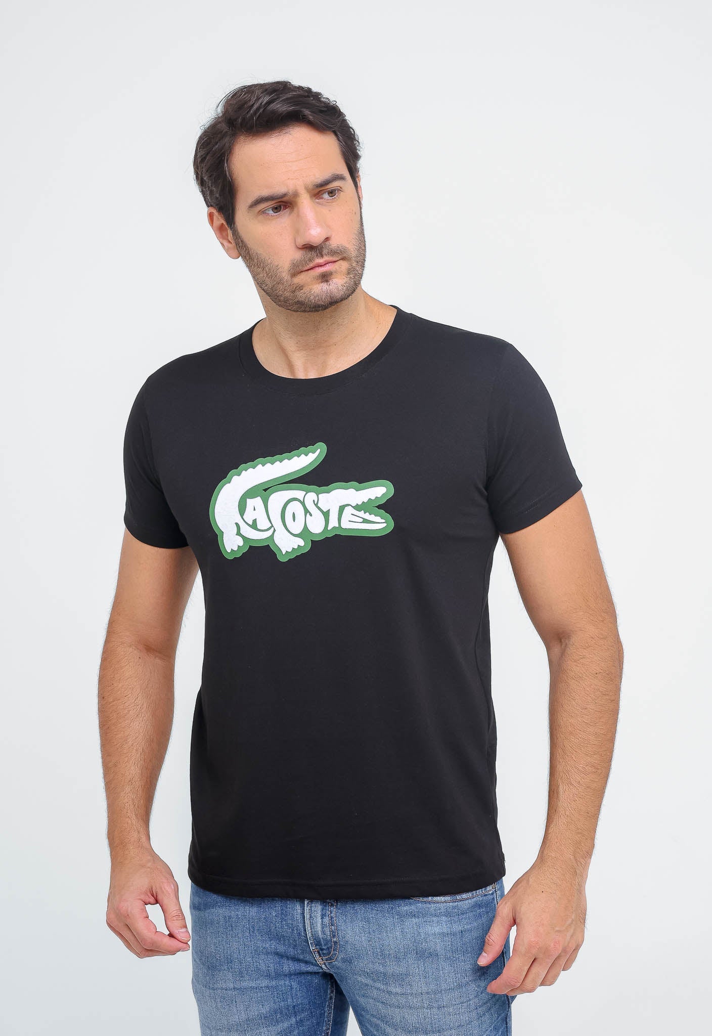 Camiseta Lacoste Logo Central Alto Relevo - Henri Store