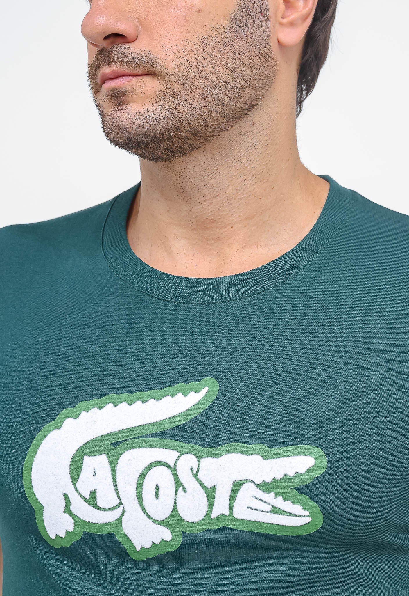 Camiseta Lacoste Logo Central Alto Relevo - Henri Store