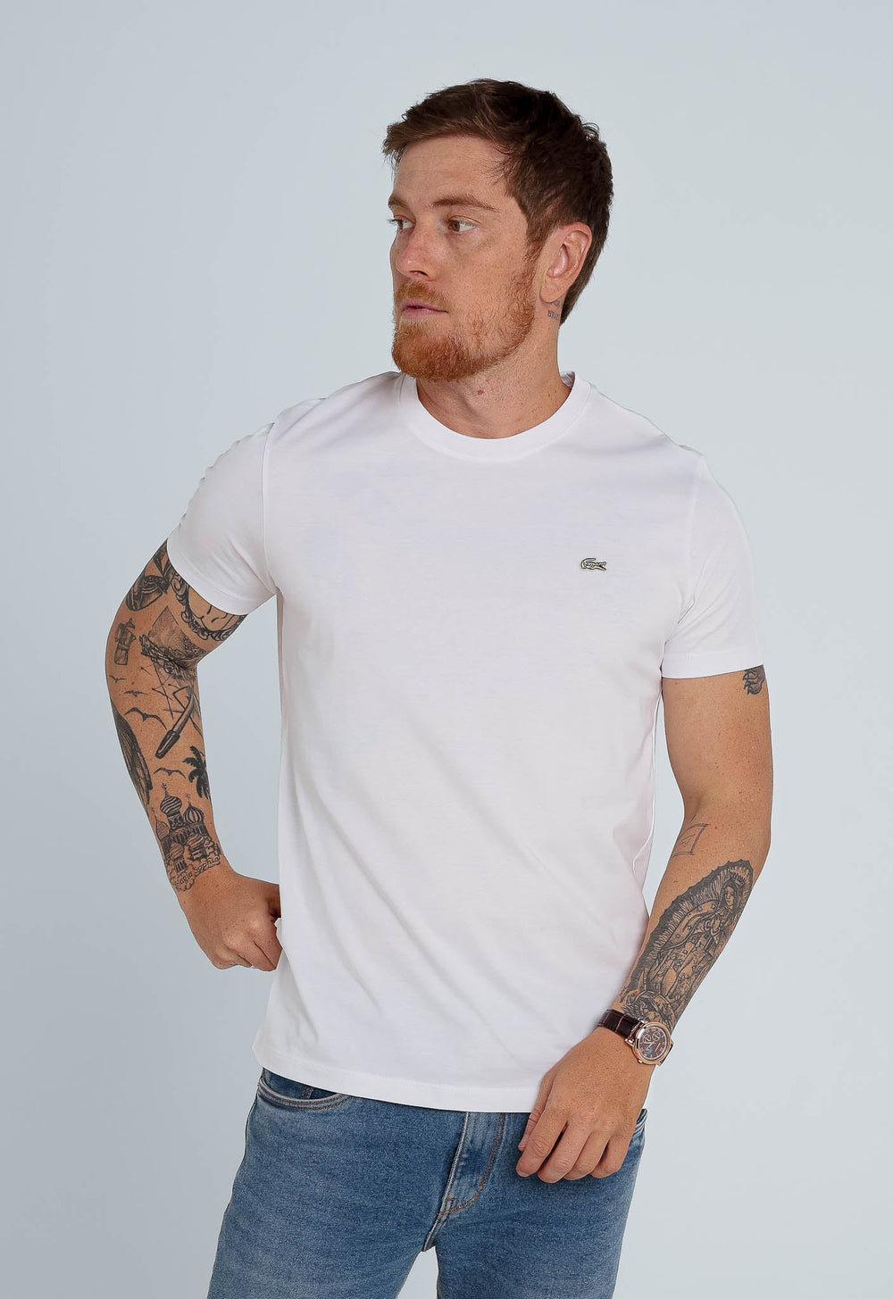 Camiseta Lacoste Regular Fit Logo Peito - Henri Store