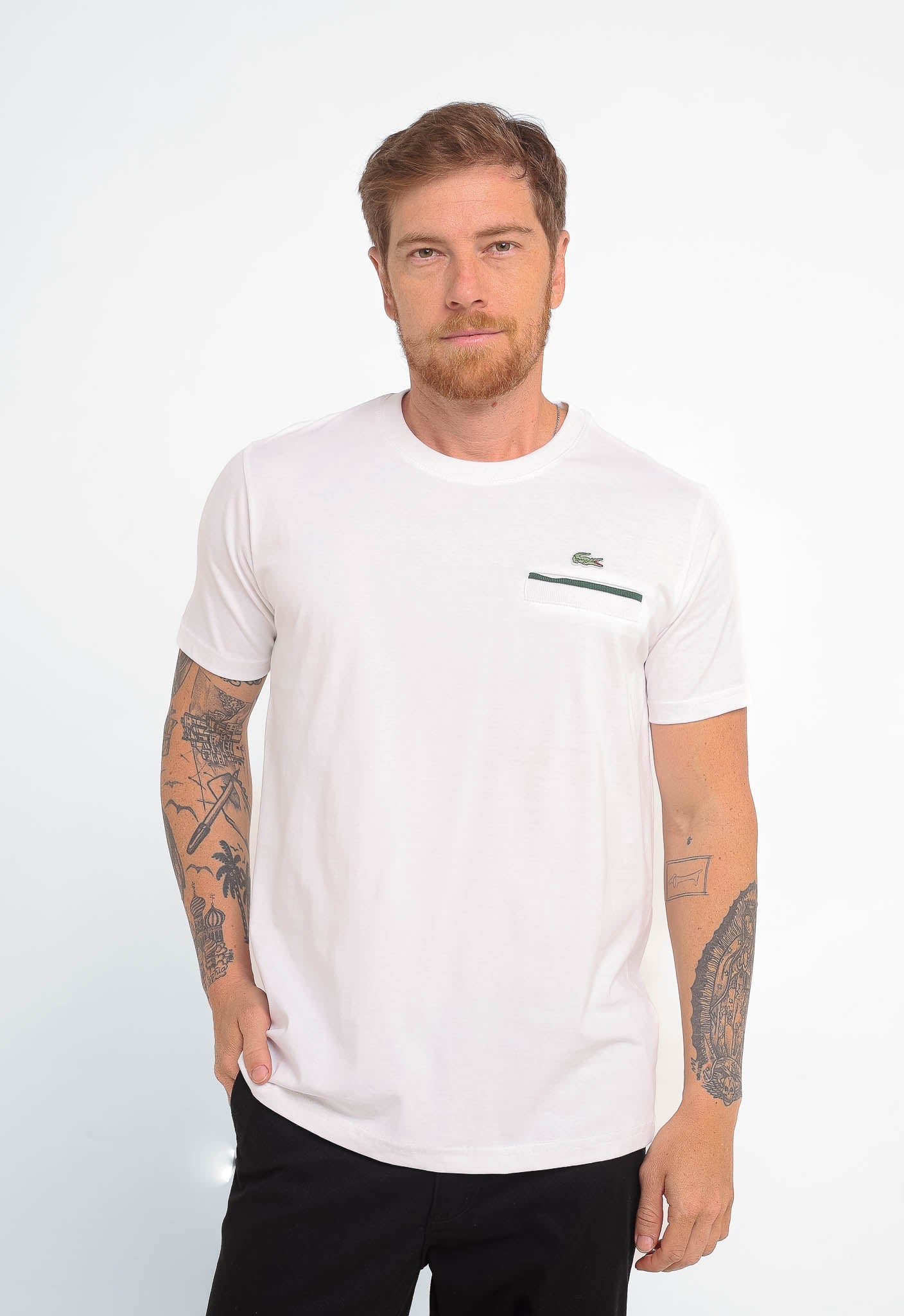 Camiseta Lacoste Regular Fit Pocket - Henri Store