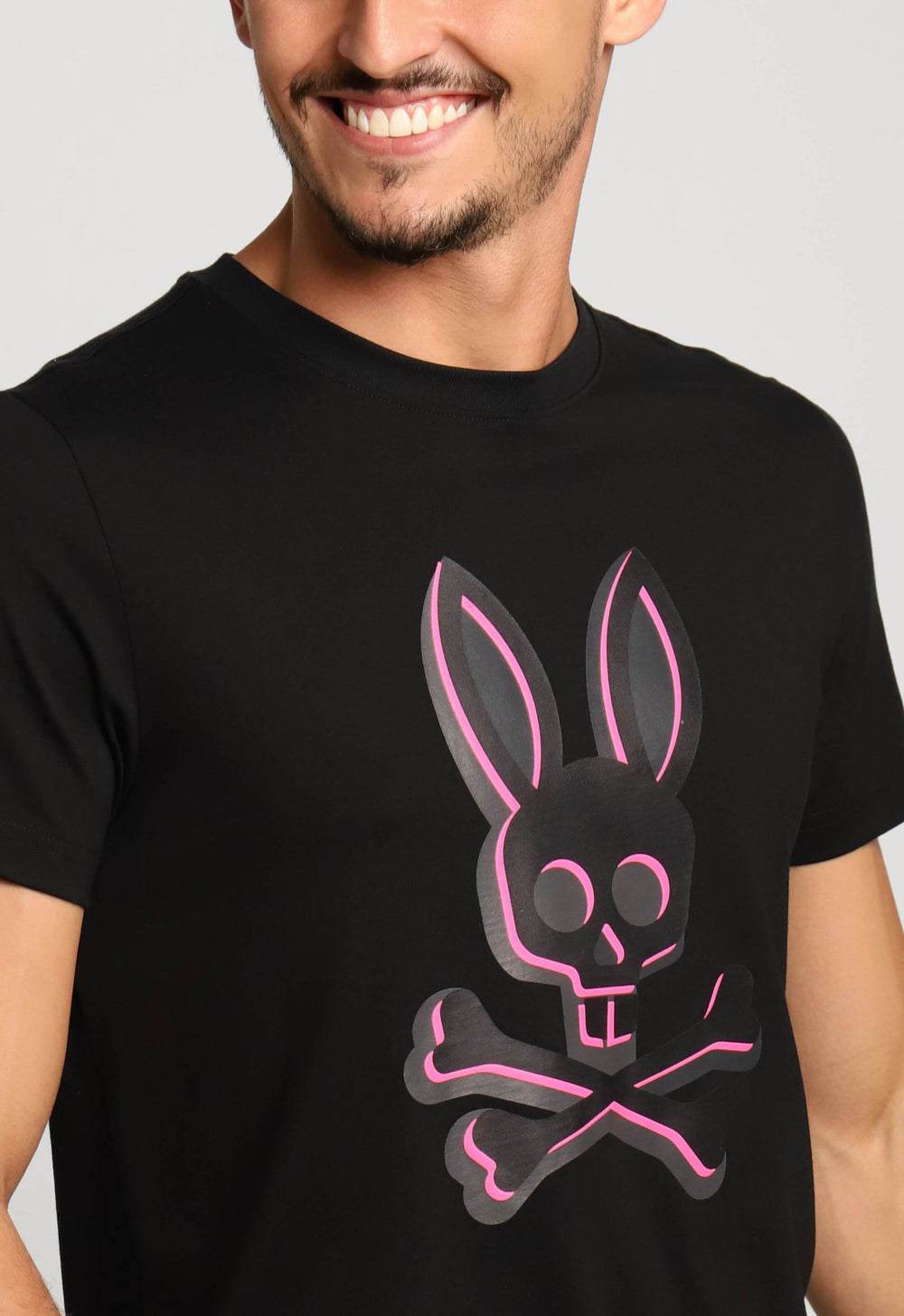 Camiseta Psycho Bunny Pima Logo Central Preto - Henri Store