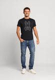 Camiseta Psycho Bunny Pima Logo Central Preto - Henri Store