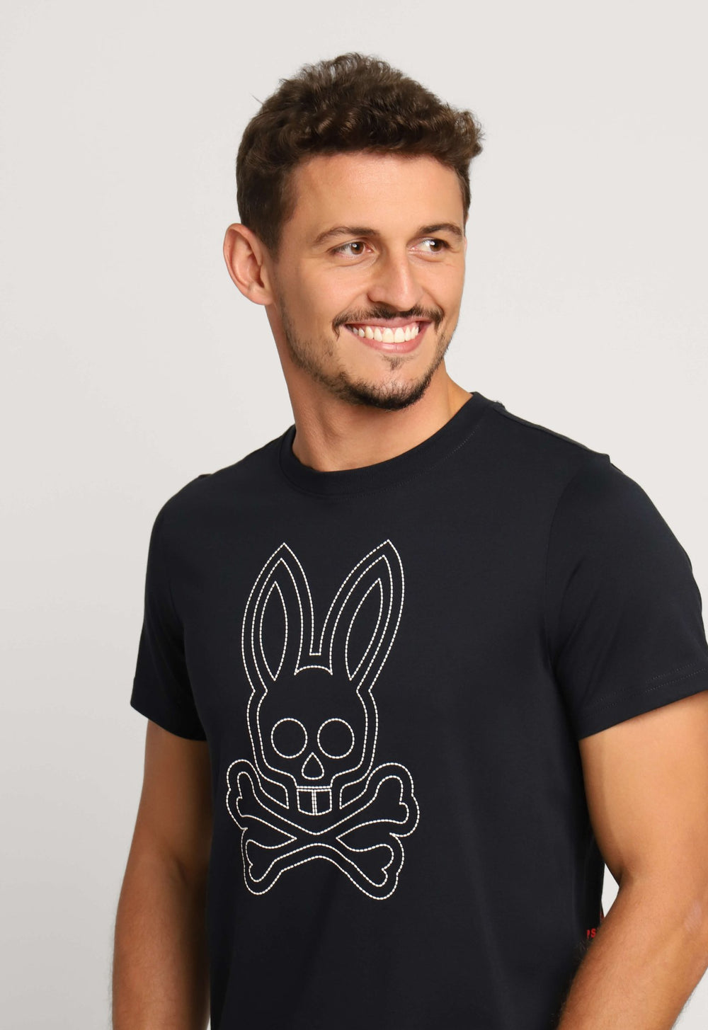 Camiseta Psycho Bunny Pima Logo Central Preto - Henri Store