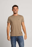 Camiseta Psycho Bunny Pima Logo Peito Cáqui - Henri Store