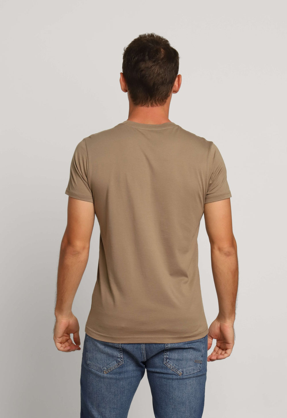 Camiseta Psycho Bunny Pima Logo Peito Cáqui - Henri Store