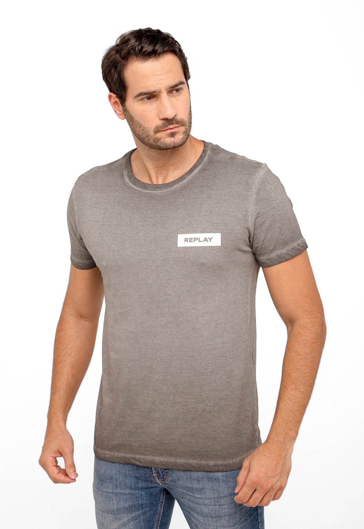 Camiseta Replay Básica Logo Peito - Henri Store