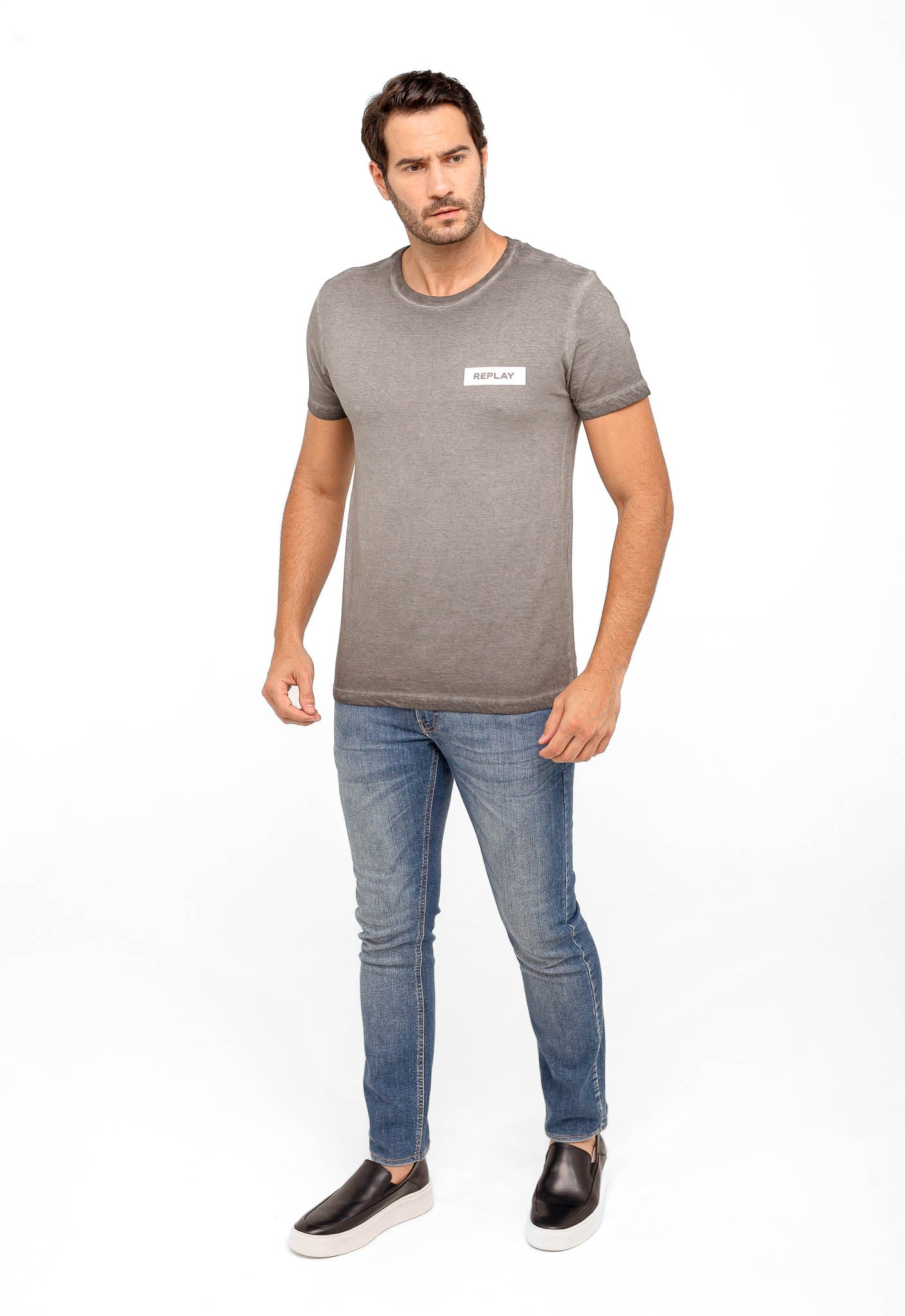 Camiseta Replay Básica Logo Peito - Henri Store