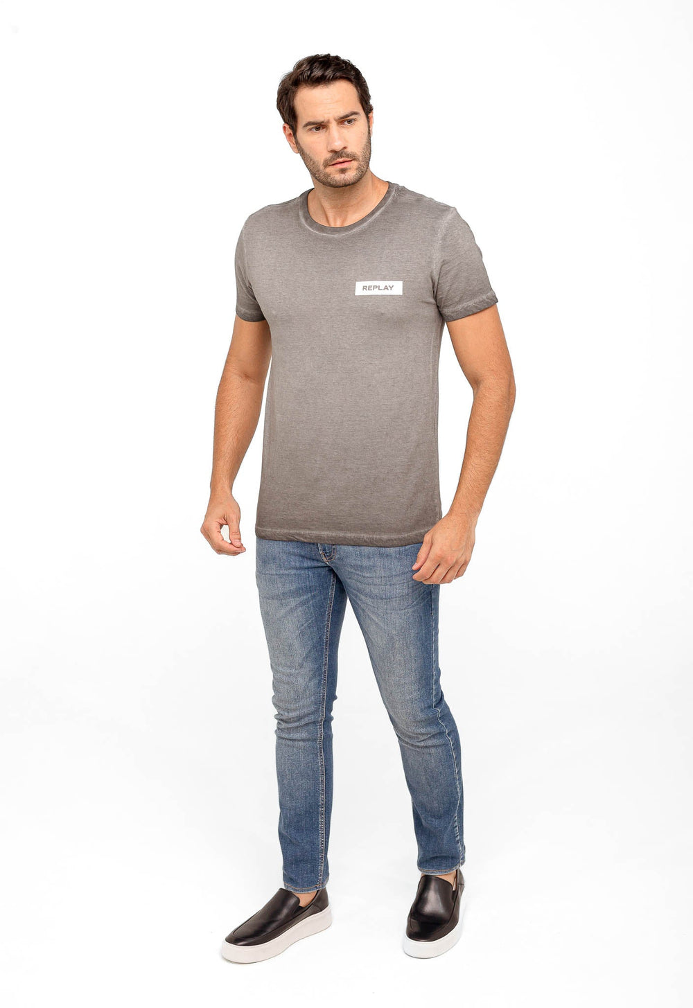 Camiseta Replay Básica Logo Peito - Henri Store