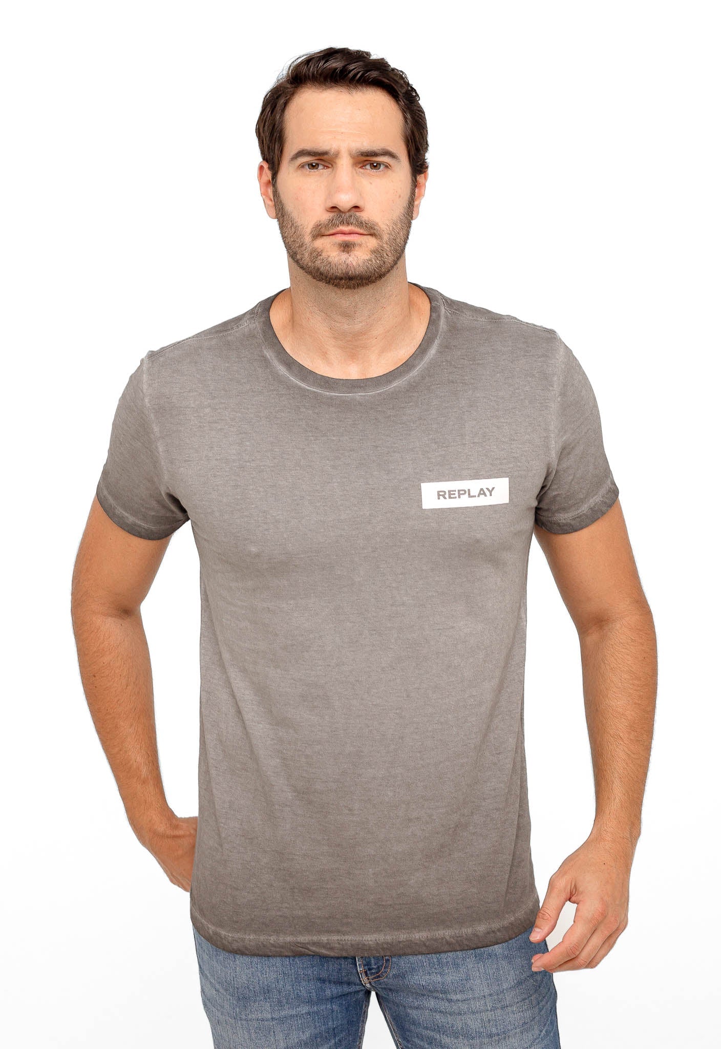 Camiseta Replay Básica Logo Peito - Henri Store