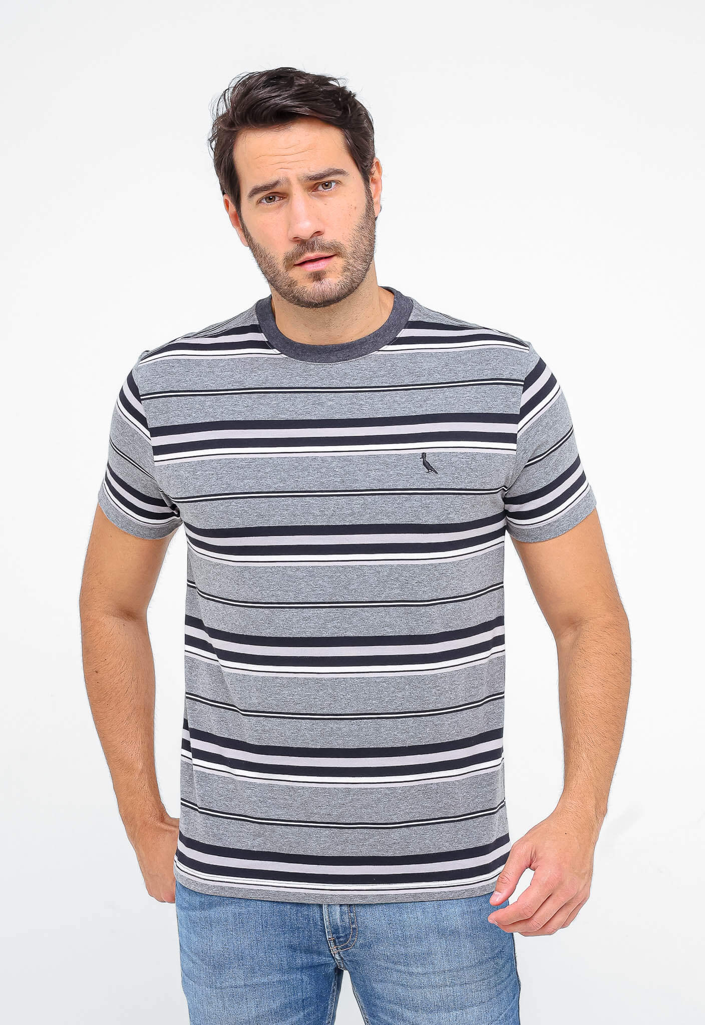 Camiseta Reserva Listrado Logo Peito - Sale - Henri Store