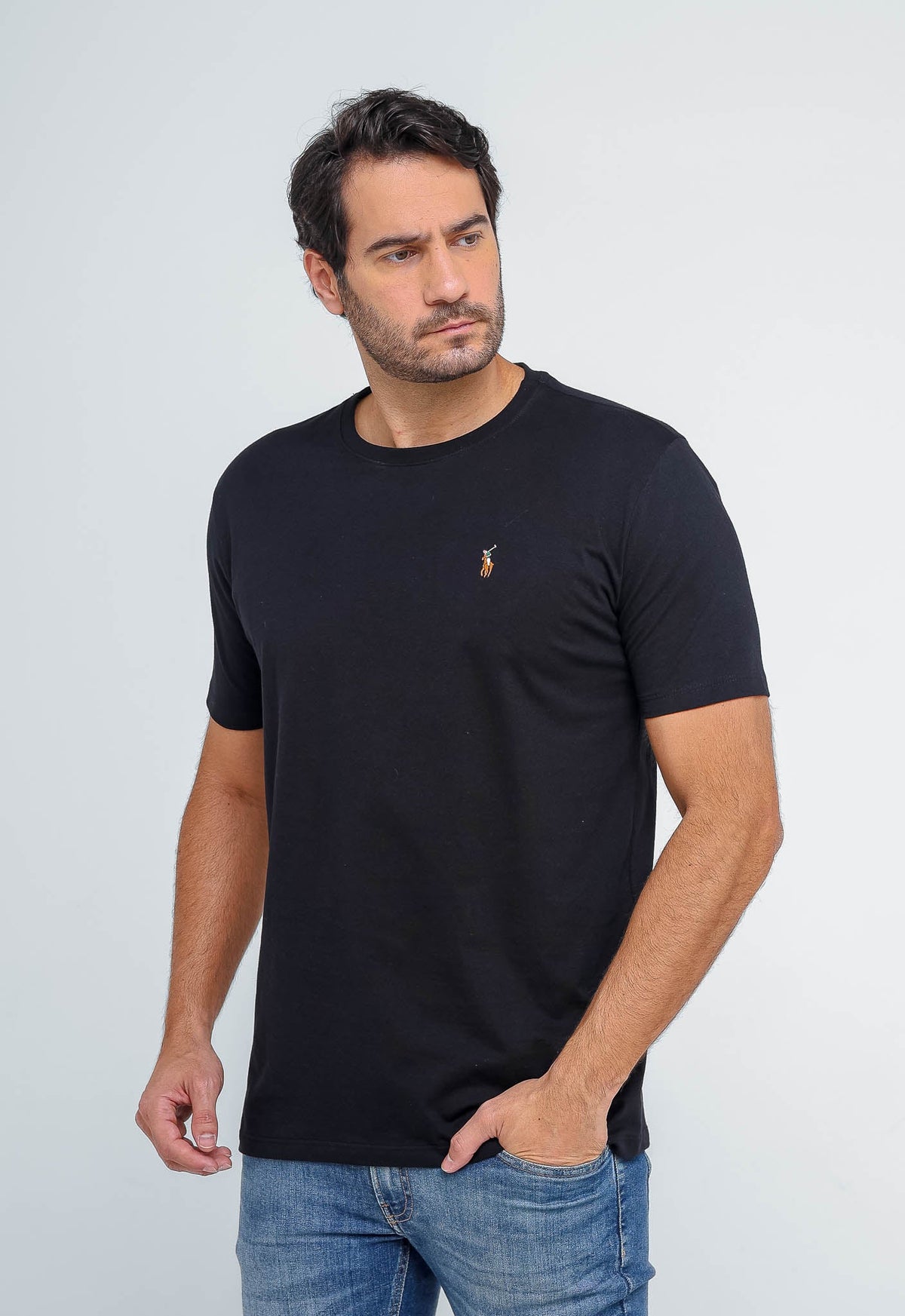 Camiseta RL Custom Slim Fit Logo Colorido - Henri Store
