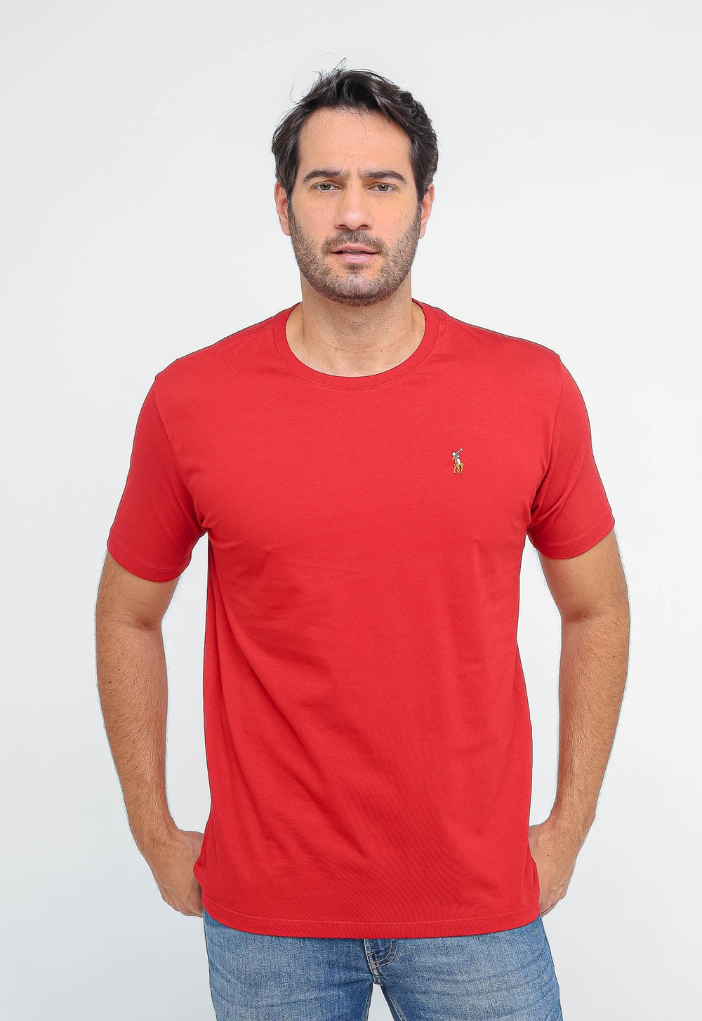 Camiseta RL Custom Slim Fit Logo Colorido - Henri Store