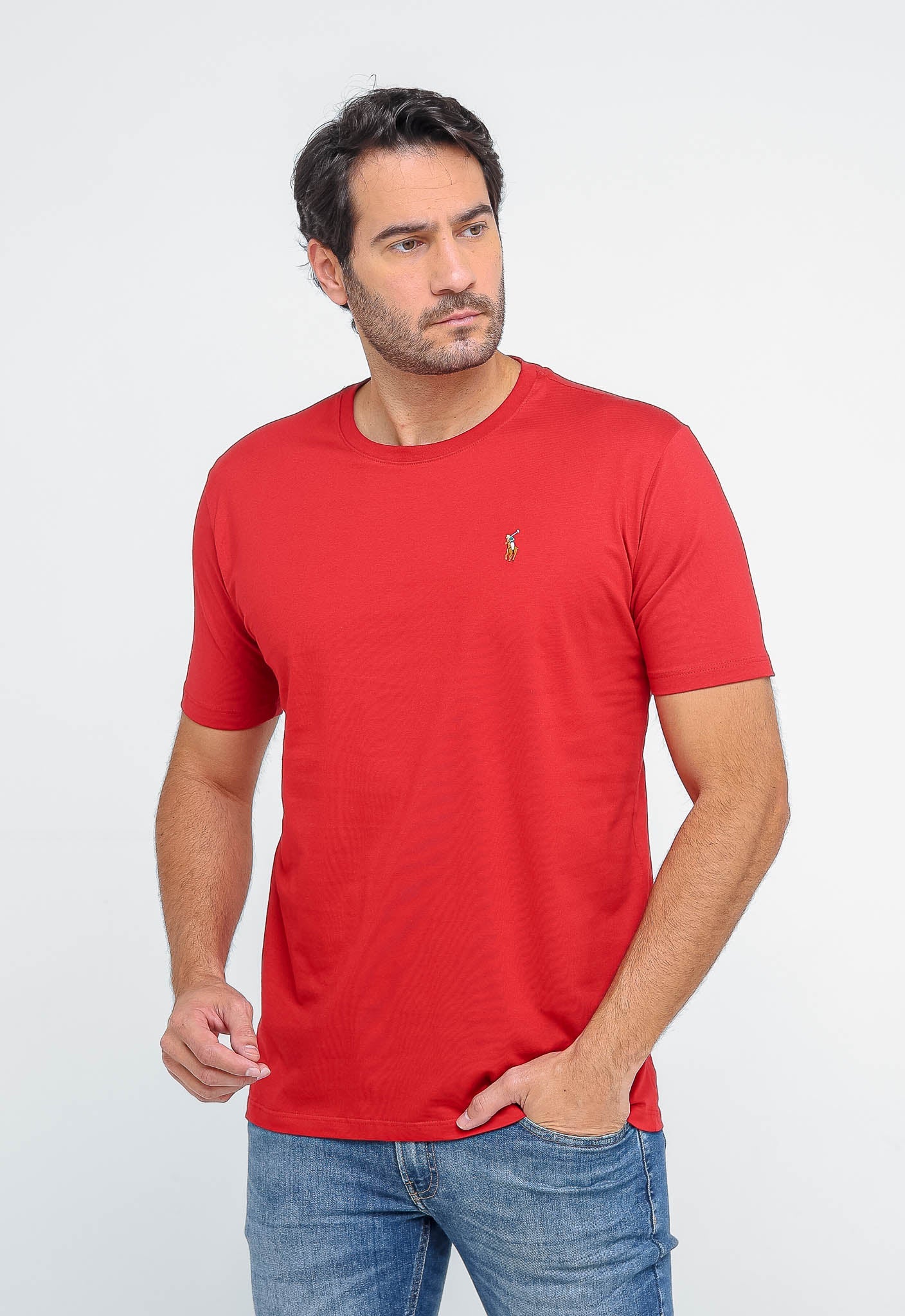 Camiseta RL Custom Slim Fit Logo Colorido - Henri Store