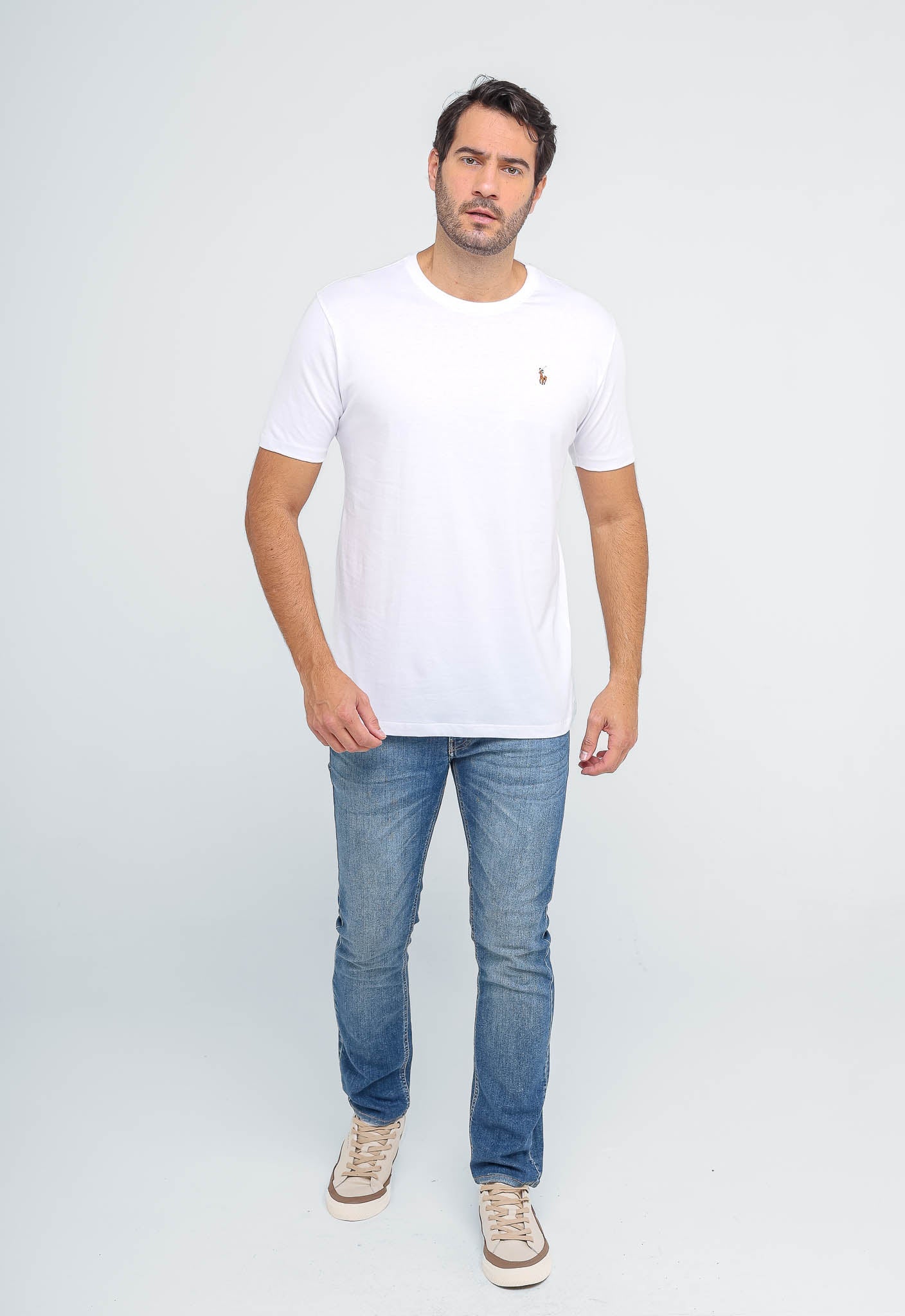 Camiseta RL Custom Slim Fit Logo Colorido - Henri Store