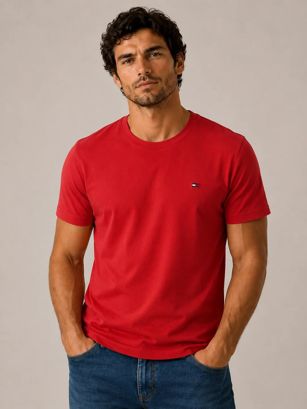 Camiseta Tommy Hilfiger Básica Essential - Sale - LIVE - Henri Store