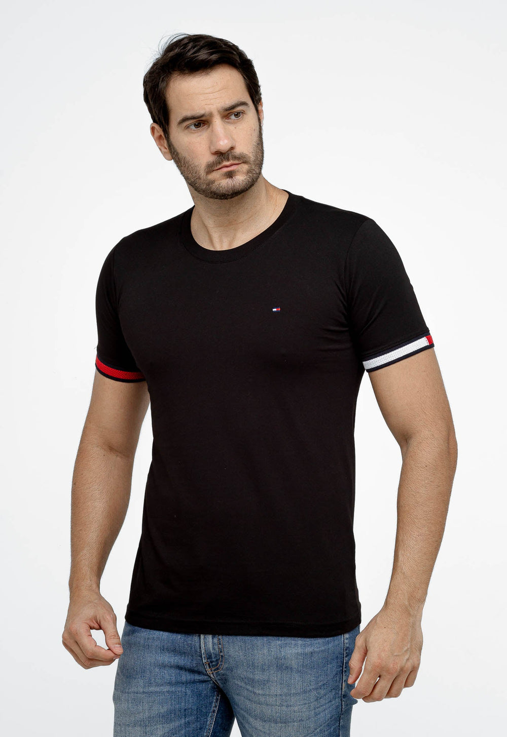 Camiseta Tommy Hilfiger Básica Friso Manga - Henri Store