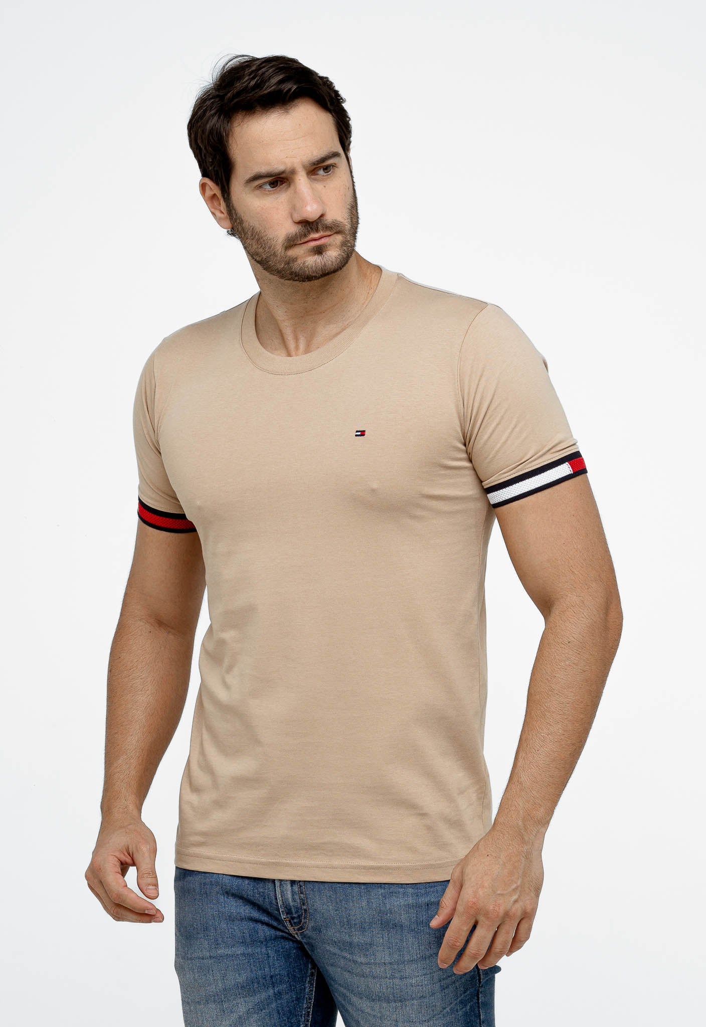 Camiseta Tommy Hilfiger Básica Friso Manga - Henri Store