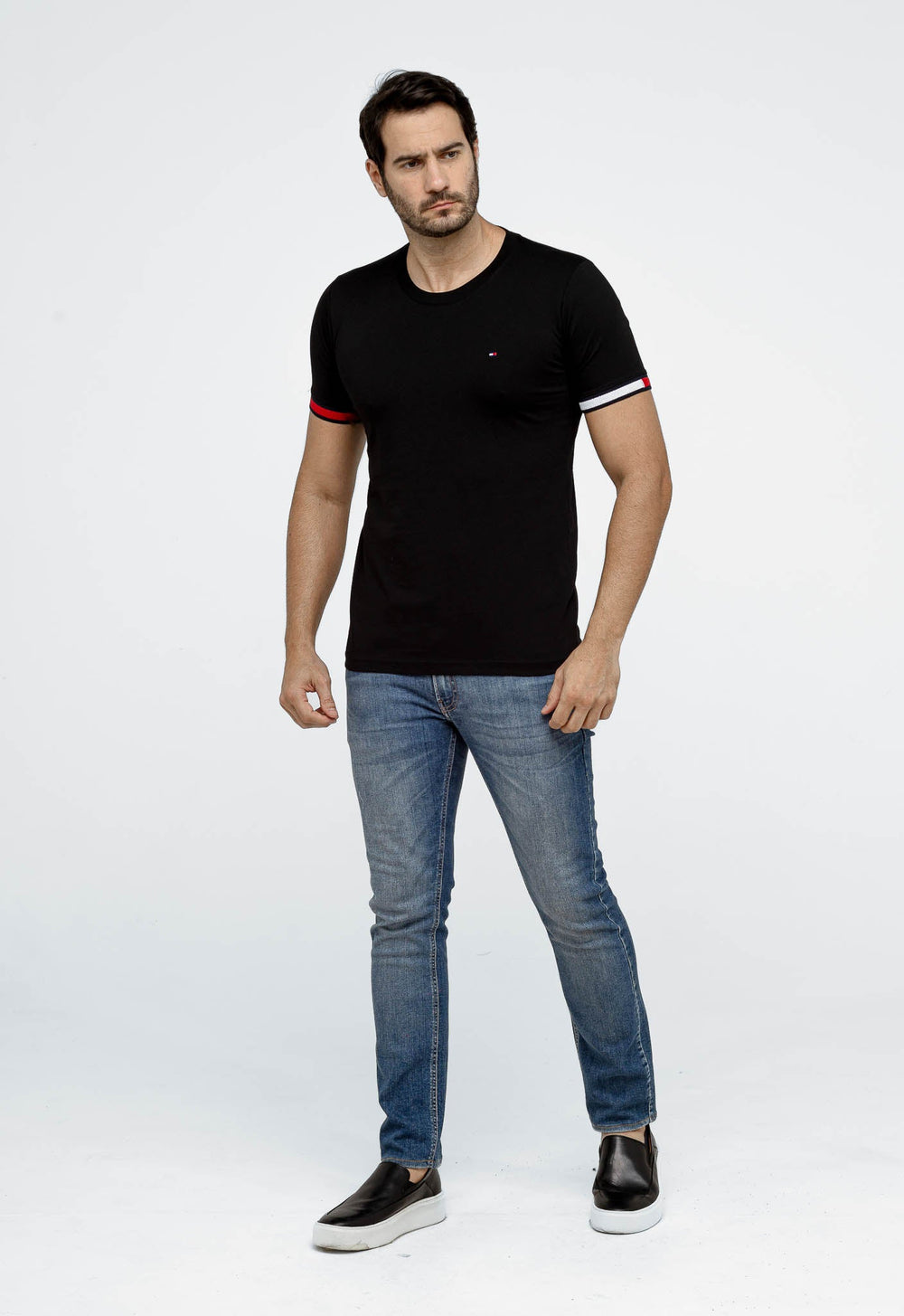Camiseta Tommy Hilfiger Básica Friso Manga - Henri Store
