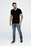 Camiseta Tommy Hilfiger Básica Friso Manga - Henri Store