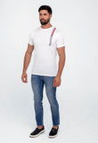 Camiseta Tommy Hilfiger Básica Logo Linear - Henri Store