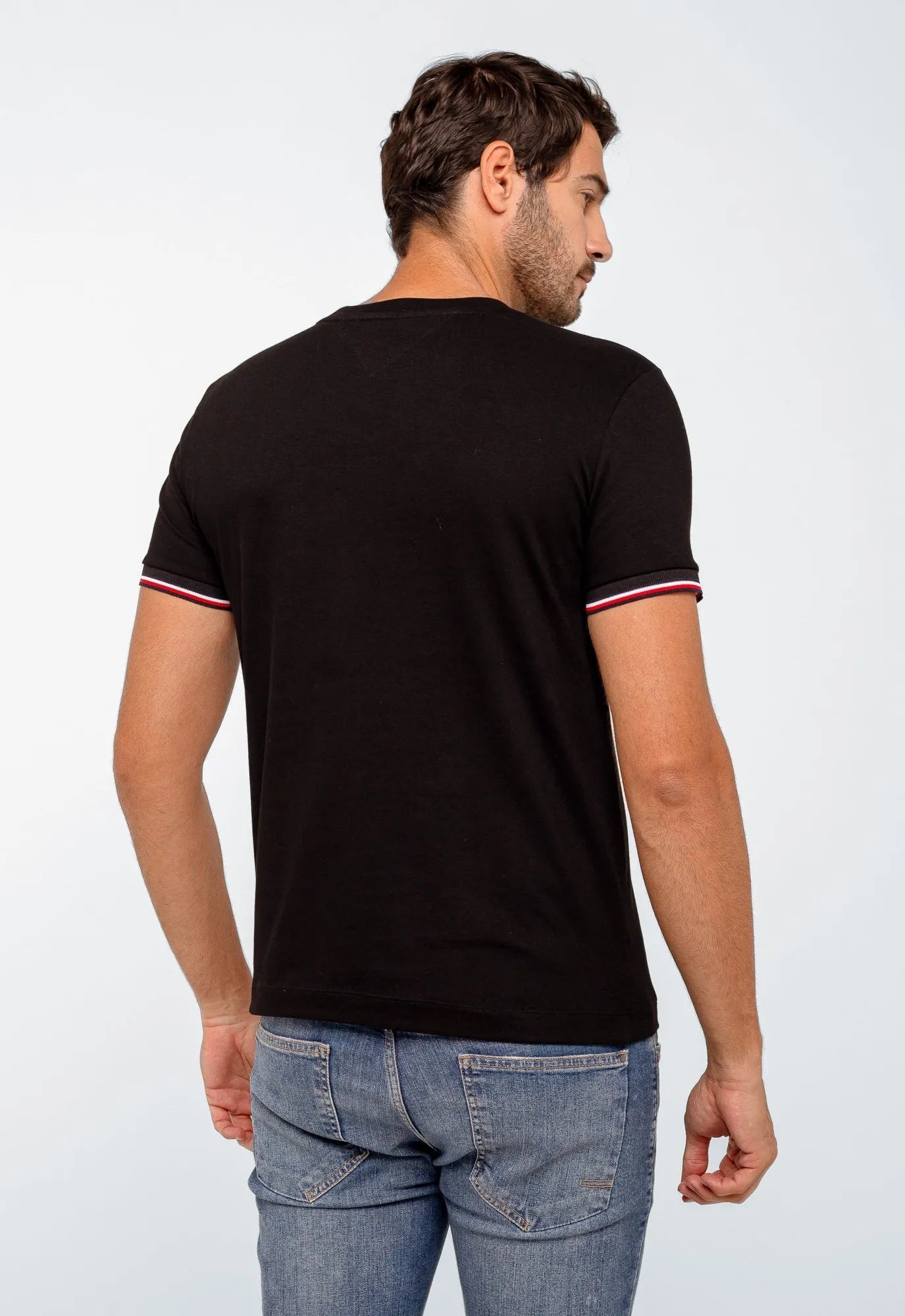 Camiseta Tommy Hilfiger em Piquet com Friso no Punho - Henri Store