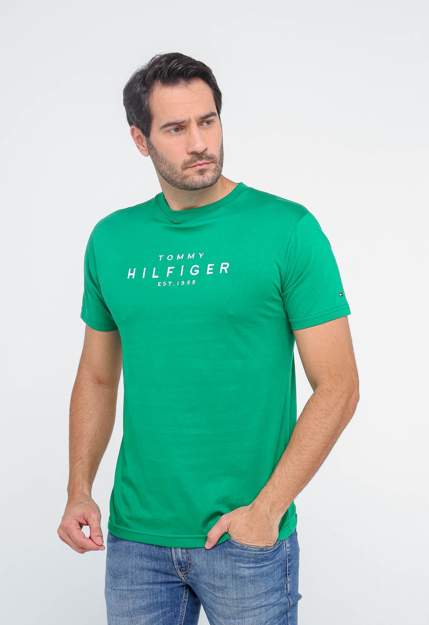 Camiseta Tommy Hilfiger Est.1985 Logo Central - Henri Store