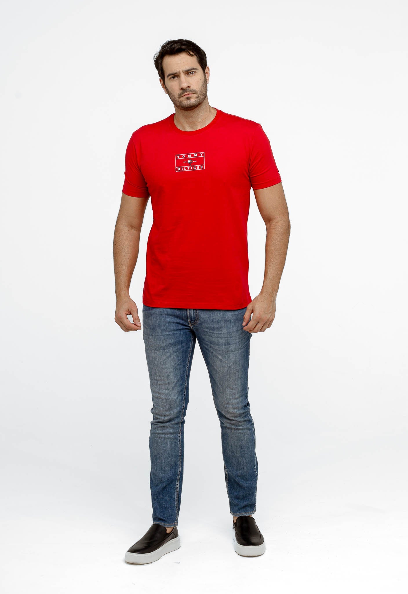 Camiseta Tommy Hilfiger Estampa Quadrada -LIVE - Henri Store