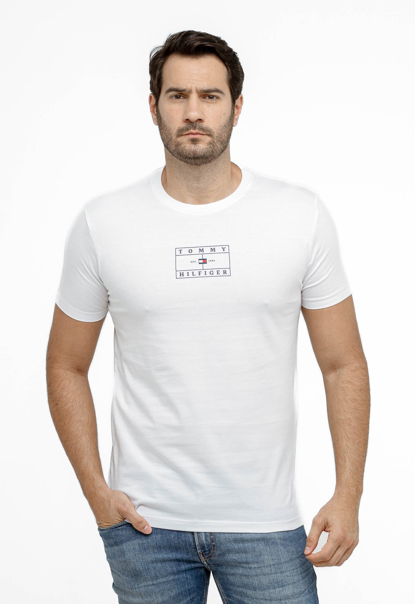 Camiseta Tommy Hilfiger Estampa Quadrada -LIVE - Henri Store