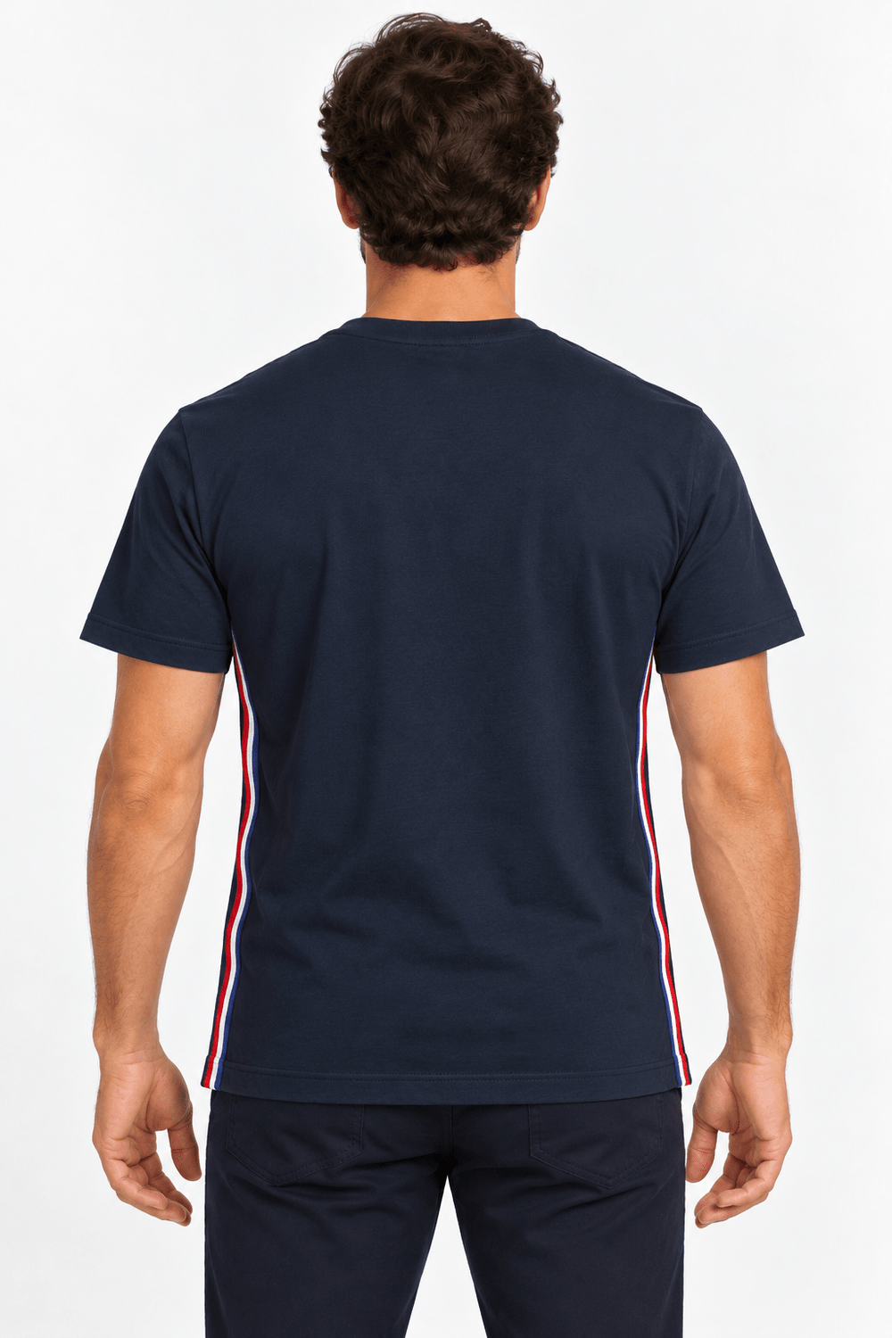 Camiseta Tommy Hilfiger Faixa Lateral Tricolor - Henri Store