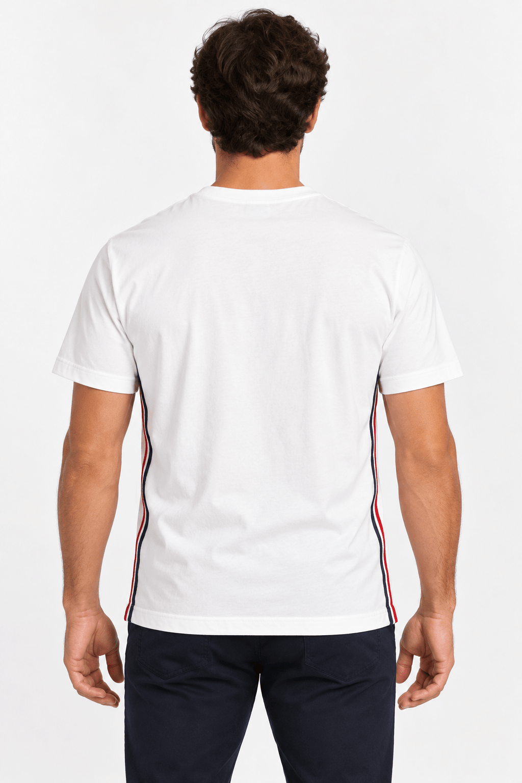 Camiseta Tommy Hilfiger Faixa Lateral Tricolor - Henri Store